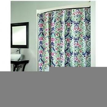 100-Percent Cotton Shower Curtain Floral Scrolls Medallion Multicolor 70-Inch by 72-Inch Moroccan Tiles Shower Curtain by Alcove Design&Textile