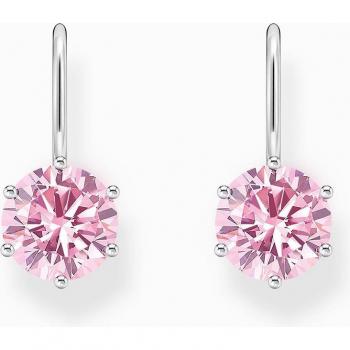 Thomas Sabo Essentials Sterling Silver Pink Zirconia Earrings H2287-051-9