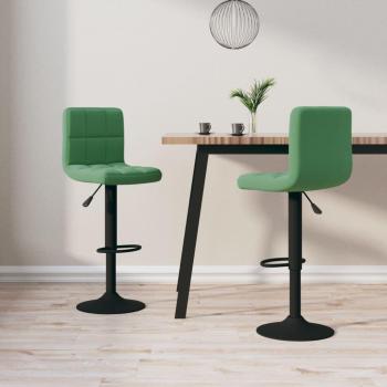 Taburetes de cocina Día y Noche - 2 unidades terciopelo verde oscuro