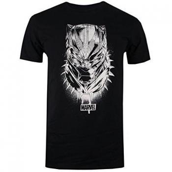Black Panther Mask Camiseta, Negro