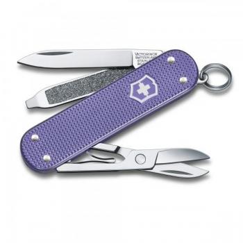 Cuchillo Suizo Victorinox Classic SD Alox Electric Lavender 58mm, Multi-herramienta de Aluminio