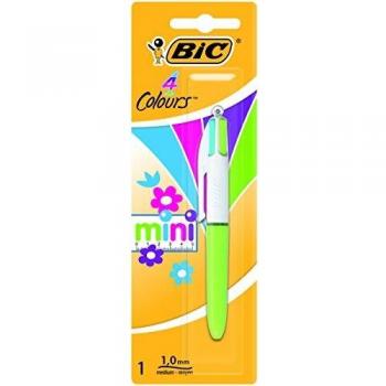 BIC 4 colores Mini Bolígrafo Retráctil punta media