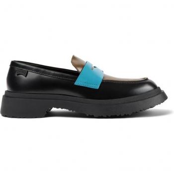 CAMPER Twins - Women's Loafers in Black, Blue, Brown, Size 37 (EU) or Size 7 (US), Made of Smooth Leather