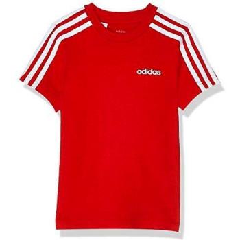 adidas YB E 3S tee T-Shirt, Niños, Scarlet/White, 1112