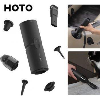 HOTO Aspiradora de Mano Multifuncional 4 en 1 con Cápsula de Aire Comprimido, Potente Succión de 15000PA, Carga Rápida USB-C