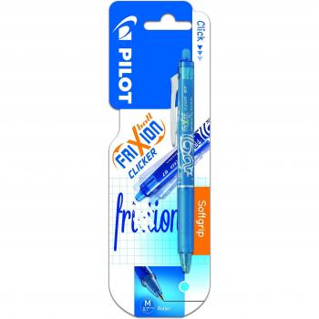Pilot - Frixion Clicker - Bolígrafo tinta de gel, punto medio, color azul claro