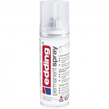 Edding 5200 Permanent Spray Pintura Acrílica Incolora - Barniz Brillante, Bote de Spray 200 ml