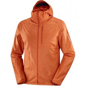 Chaqueta cortavientos de hombre Salomon Bonatti Cross FZ para trail running en color naranja (talla XL)