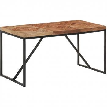 Mesa de comedor de madera maciza de mango y acacia 140x70x76 cm