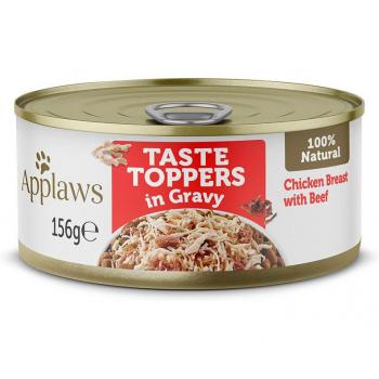 Applaws Taste Toppers en salsa latas para perros 6 x 156 g - Pollo con vacuno
