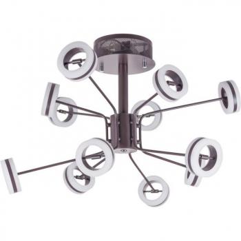 Lámpara colgante LED moderna Metis de bronce fijo, blanco cálido 3000K, 4000lm