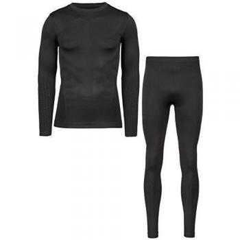Conjunto de Ropa Interior Sin Costuras Whistler Baselayer Pree M para Hombre - Color Negro, Material Transpirable, Ajuste Ceñido, Ideal para Capas Base en Actividades al Aire Libre