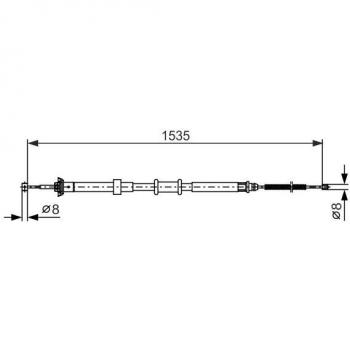 Cable de freno de mano Bosch 1 987 482 393