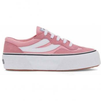 Superga Women's 3041 Revolley Colorblock Platform Trainer Pink/White UK Size 5.5