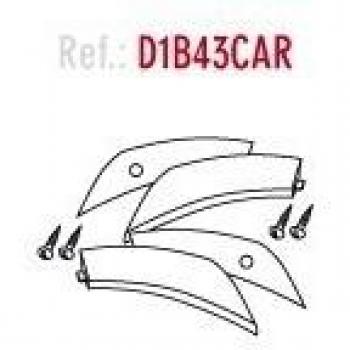 Shad D1B43CAR Recambio Catadióptrico para Baúl Sh43, Rojo