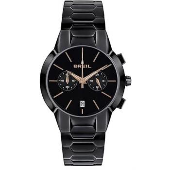 Reloj Cronógrafo Breil New One Hombre Color Negro, Movimiento de Cuarzo, Pulsera de Acero, Resistente al Agua 5 ATM, Modelo TW1912