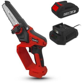 Motosierra a batería Lazher 20 para poda Alfa Line, espada de 5'', incluye 1 batería de 2a + cargador