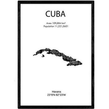 Póster de Cuba - Lámina de Países y Continentes del Mundo - Alta Calidad A4