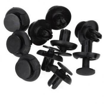 Coche Plástico Fasterner Clips 50pcs 8 mm coche plástico Fasterner Clips Negro coche plástico Fasterner Clips