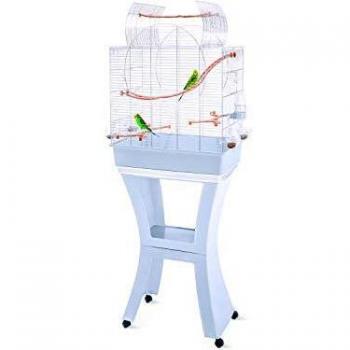IMAC Jaula Pájaros MATILDE, 58 x 38 x 71/143 cm, Blanco-Azul, Pájaros