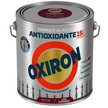 Esmalte Antioxidante al Agua Satinado Oxiron Liso Rojo Carruajes 2,5 Litros