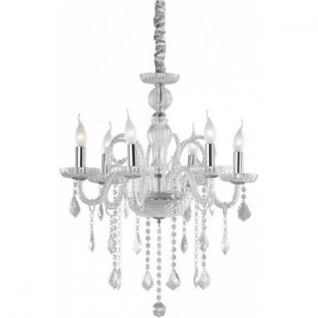 Lámpara colgante de cristal transparente Giudecca con 6 bombillas E14 - Ideal Lux