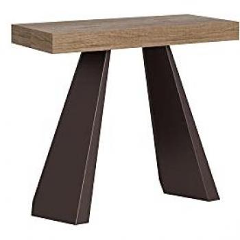 Consola extensible Diamante Pequeña 90x40/196 cm Roble Natural Estructura Oso