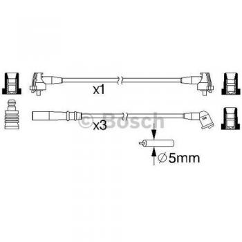 Juego de cables de encendido BOSCH 0 986 357 222 para DAIHATSU y NISSAN