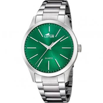 Reloj Lotus Minimalist 15959/B para Hombre con Esfera Verde y Correa de Acero Inoxidable Resistente al Agua