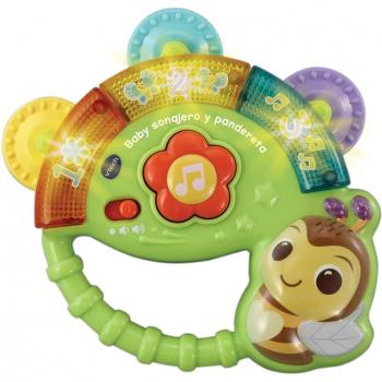 VTech Baby Sonajero y Pandereta Abejita Musical Interactiva con Luces 12 x 14 x 3 cm