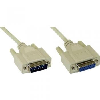 Extensión de Joystick InLine® - 15 Pines Macho/Hembra - 2 m - Moldeado