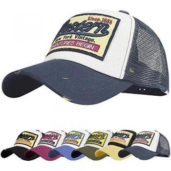 UMIPUBO Gorra de béisbol para Hombre Ajustable Classic Mesh Gorra Unisex molienda Borde Haga Viejo Sombrero