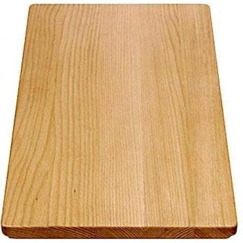 Tabla de cortar Blanco 225685 de madera de haya masiva, 46,5 x 26 cm