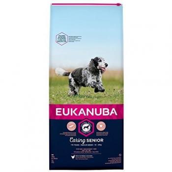 Eukanuba Senior Dog Food for Medium Dogs Rich in Fresh Chicken For the Optimal Body Condition of Your Dog, 12kg