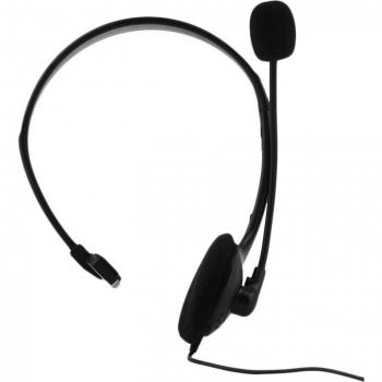 Auricular Gamer 3.5mm con Cable de Un Oído y Micrófono Boom para PS4 y PC