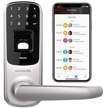 ULTRALOQ UL3 BT 2da generación cerradura inteligente, Teclado electrónico, desbloqueo de huellas dactilares, APP de control, níquel satinado
