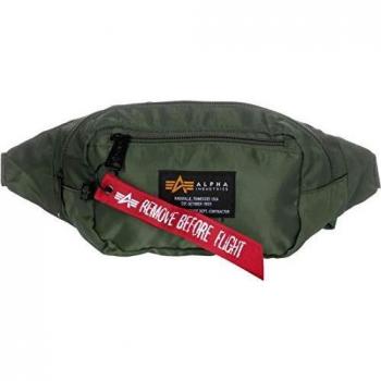 Alpha Industries Unisex Green Crew Waist Bag