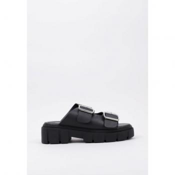 Sandalias de Mujer MTNG 50645 C49118-THICK VAQUETA NEGRO, Sandalia De Plataforma 50645 Negro 38