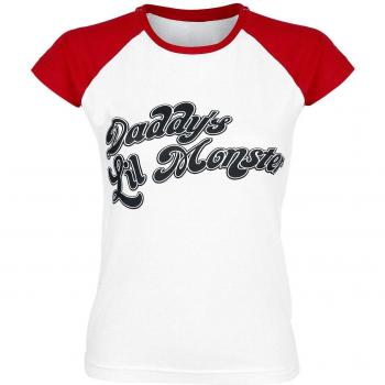 Escuadrón Suicida Harley Quinn - Daddy'S Little Monster Camiseta Mujer Blanco-Rojo 5XL