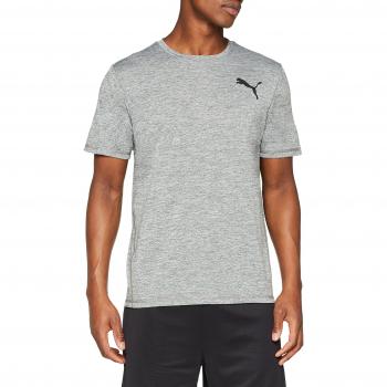 PUMA Essential Puretech Heather T Camiseta, Hombre, Gris
