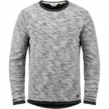 Sudadera Clásica de Felpa 'SDFlocks' para Hombre, Cuello Redondo, Gris/Negro