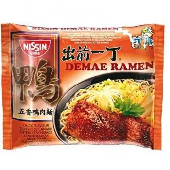 Ramen Instantáneo Demae Nissin Sabor Pato con Ajo y Especias Asiáticas - 100g