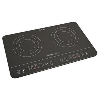 Placa de Inducción Kitchen Chef KCYL35DC06 - 2 Fuegos, 3500W, Táctil, Cerámica Negra