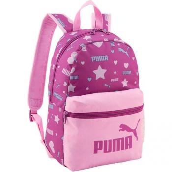 Mochila casual Puma Phase Small Lila Infantil y Adulto, diseño moderno, compartimento principal con cierre, bolsillo frontal con cremallera, correas ajustables, material resistente al agua