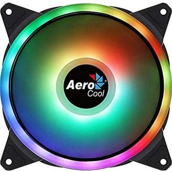 Aerocool DUO14, Ventilador 140mm, ARGB LED Dual Ring, Antivibración, 6 Pines