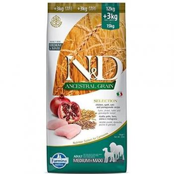 Pienso Farmina N&D Ancestral Grain Canine Adulto Pollo 15 kg