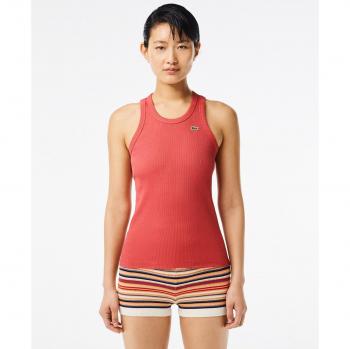 Camiseta de tirantes Lacoste slim fit para mujer en algodón ecológico