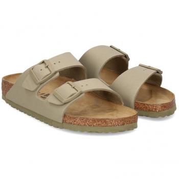 Birkenstock Arizona Birko-Flor Faded Khaki Women's Mules