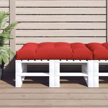 vidaXL Cojín para sofá de palets rojo 120x80x10 cm