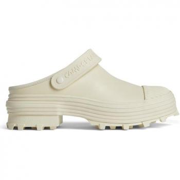 Camperlab Women's White Leather Traktori Clogs - Size 42
